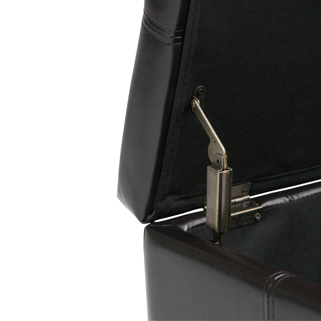 Black Storage Ottoman Bench P6394