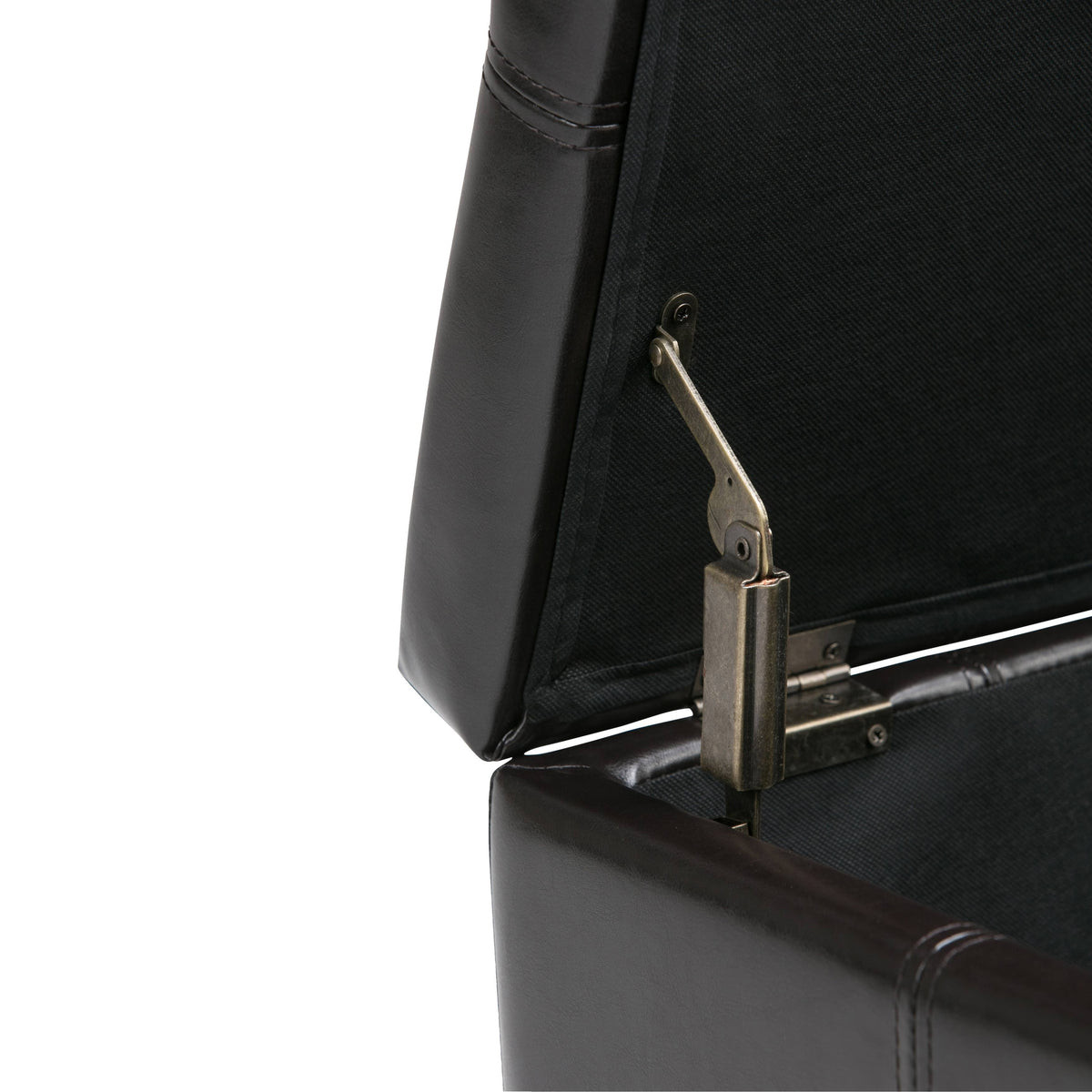 Black Storage Ottoman Bench P6394