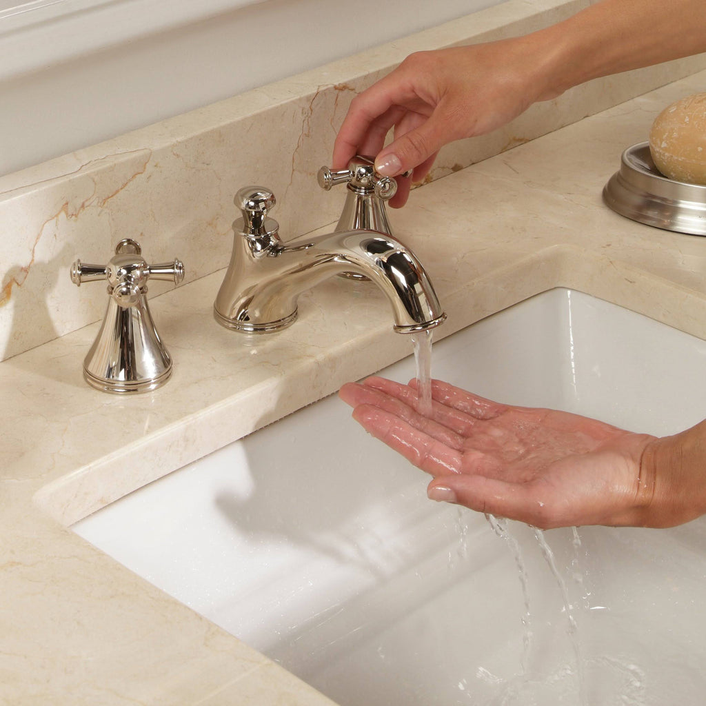 Brushed Nickel Widespread Bathroom Sink Faucet K10426