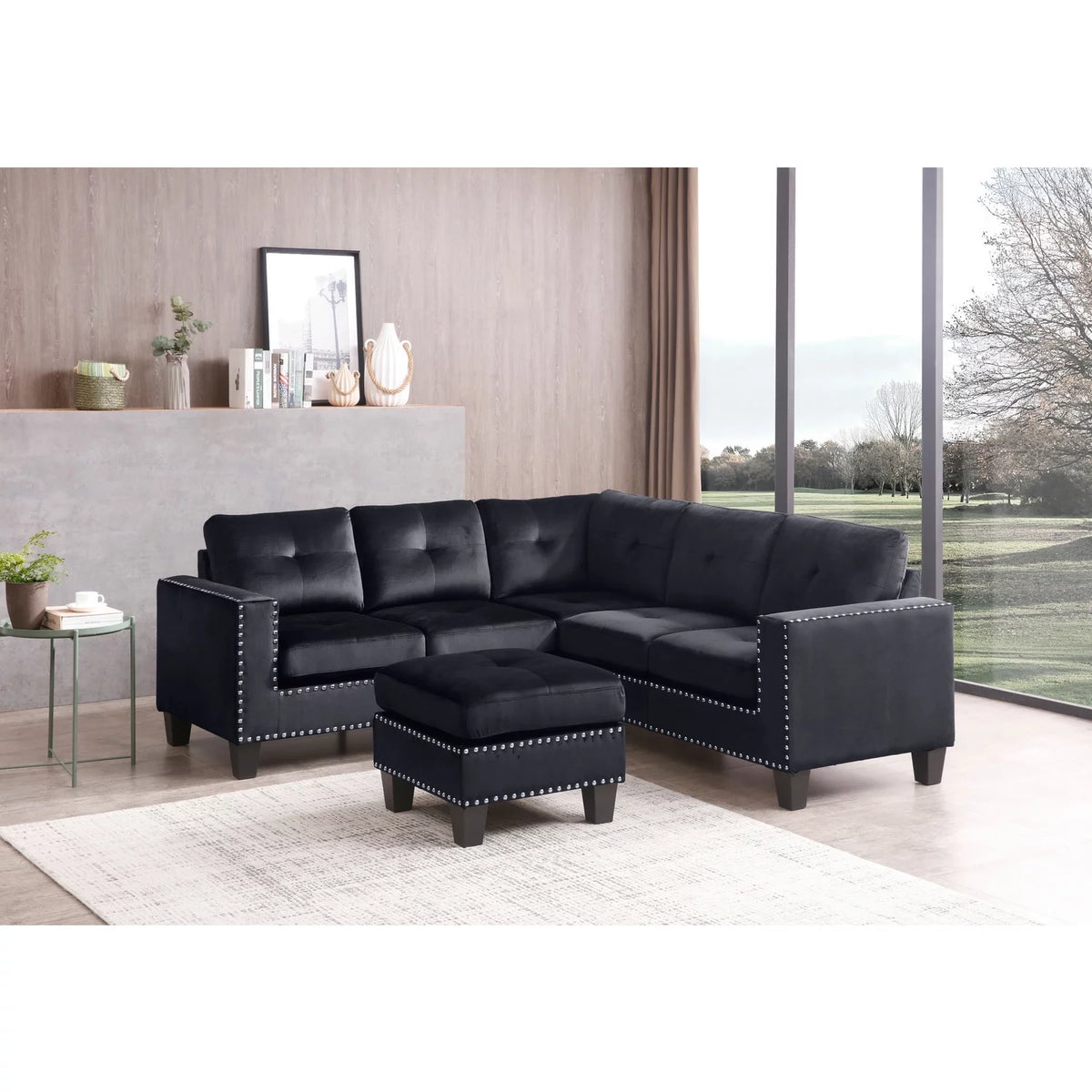 Black Sectional E425759
