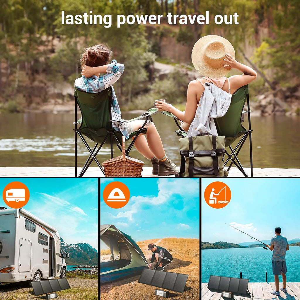 60W Portable Foldable Solar Panel with USB Port F5356