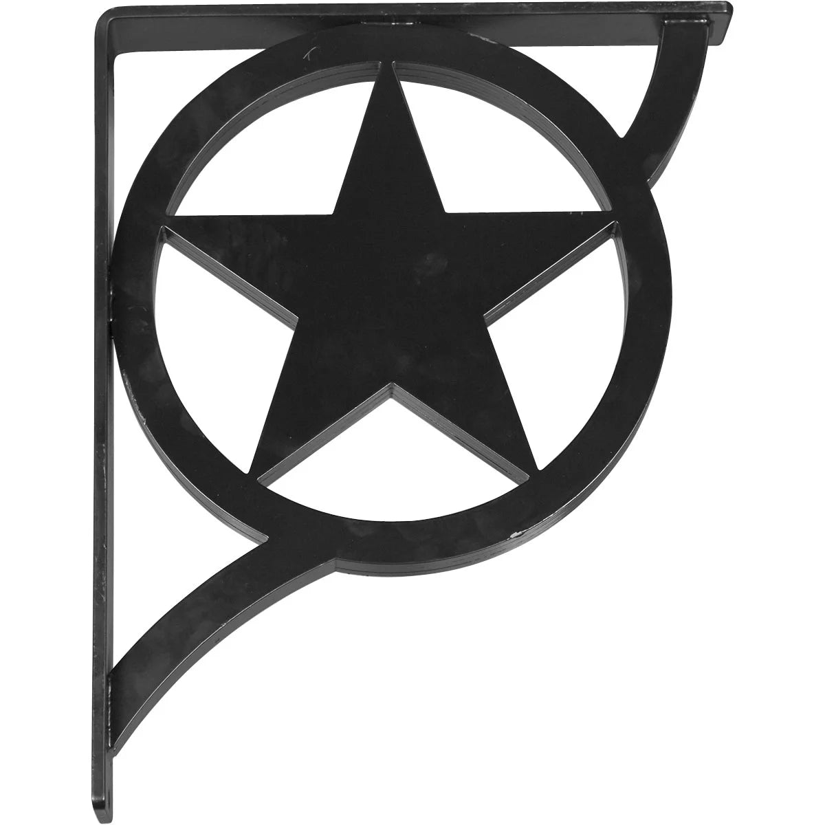 2"W x 12"D x 15"H Powder Coated Black Wrought Iron Bracket I7109