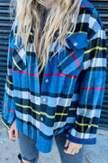 Plaid Patchwork Turndown Collar Outerwear Z337373