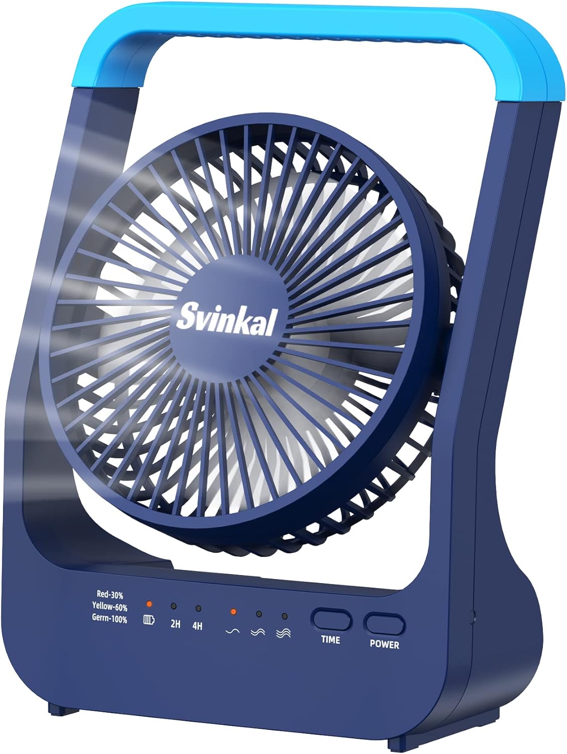 20000mAh Rechargeable USB Desk Fan with Timer, 3 Speed, 360° Rotation, Pack of 2 Y440