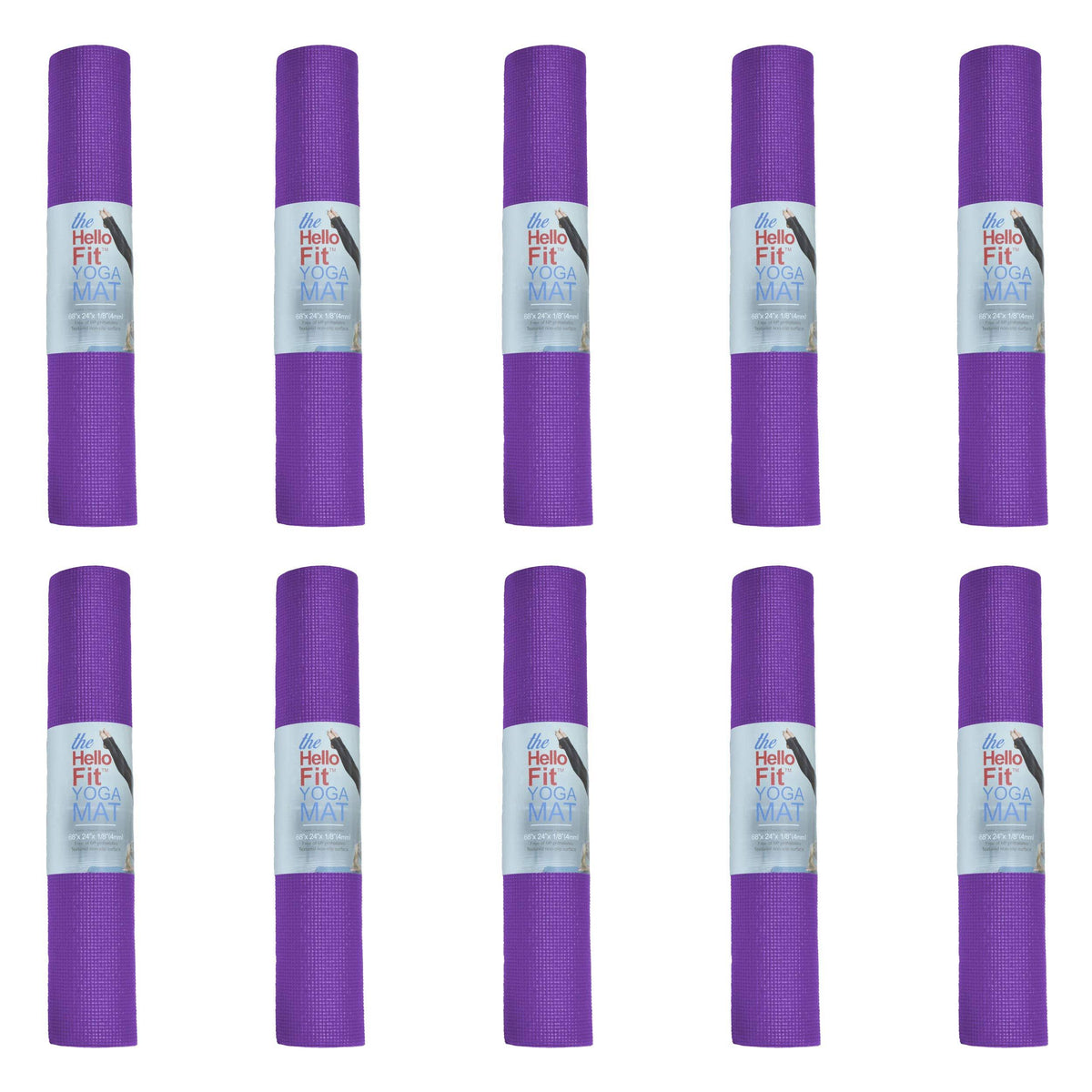 10-Pack Non-Slip Yoga Mats O917