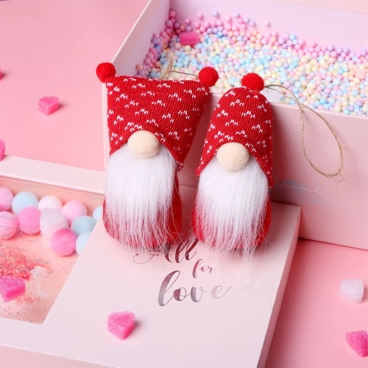 10PCS Valentine's Day Gnome Decor Plush Ornaments O863