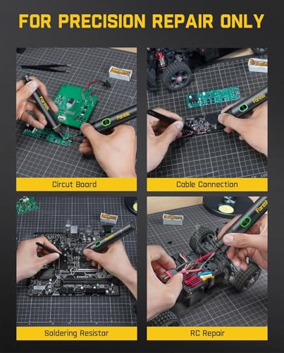 Cordless Soldering Iron Kit with 4 Precision Soldering Tips Y52054