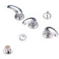 Polished Chrome Three Handle Bidet Faucet with Brass Pop-Up I81558