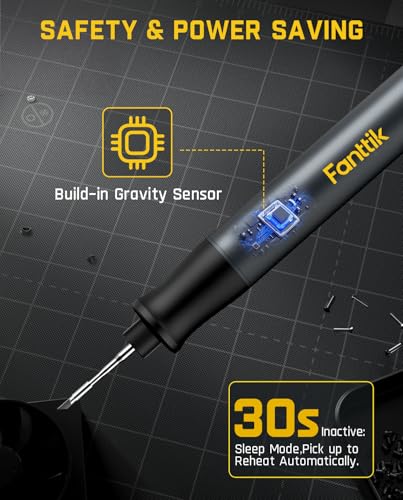 Cordless Soldering Iron Kit with 4 Precision Soldering Tips Y52054