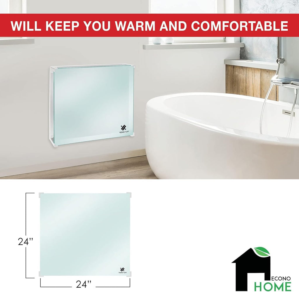 Wall Mount Smart Space Heater Panel, WiFi Thermostat, 400W Convection Heater Z244