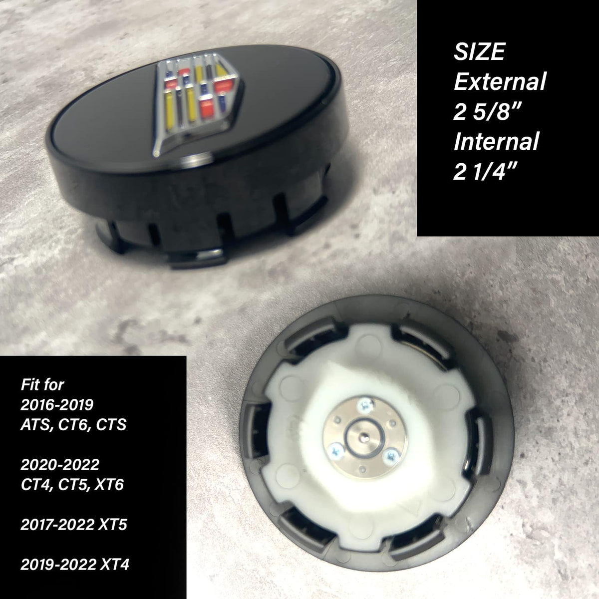 Illuminated Wheel Center Cap, 4pcs, 67mm, Black Logo K9454