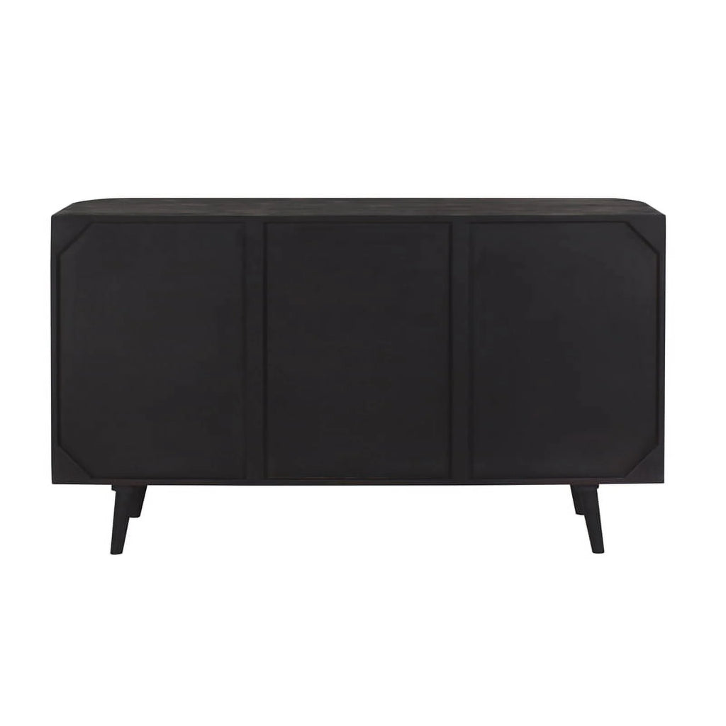 Black Natural 3-Drawer Wood Sideboard B699574