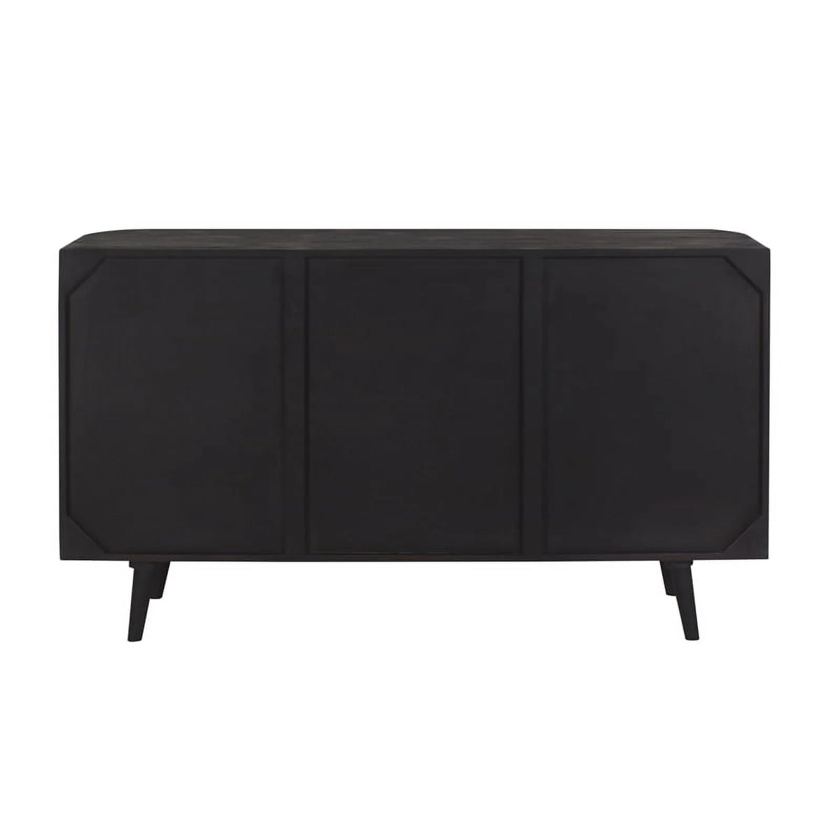Black Natural 3-Drawer Wood Sideboard B699574