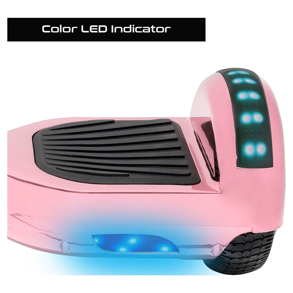 Pink Chrome Self Balancing Electric Scooter with LED Lights K7274