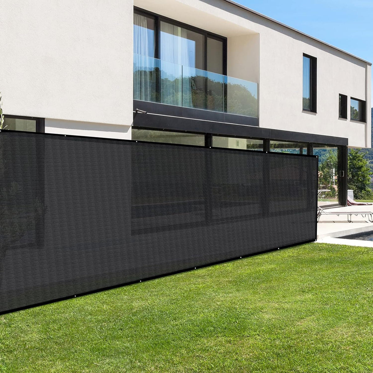 Black Heavy-Duty Mesh Tarp 10ftx20ft Pack of 2 K68860