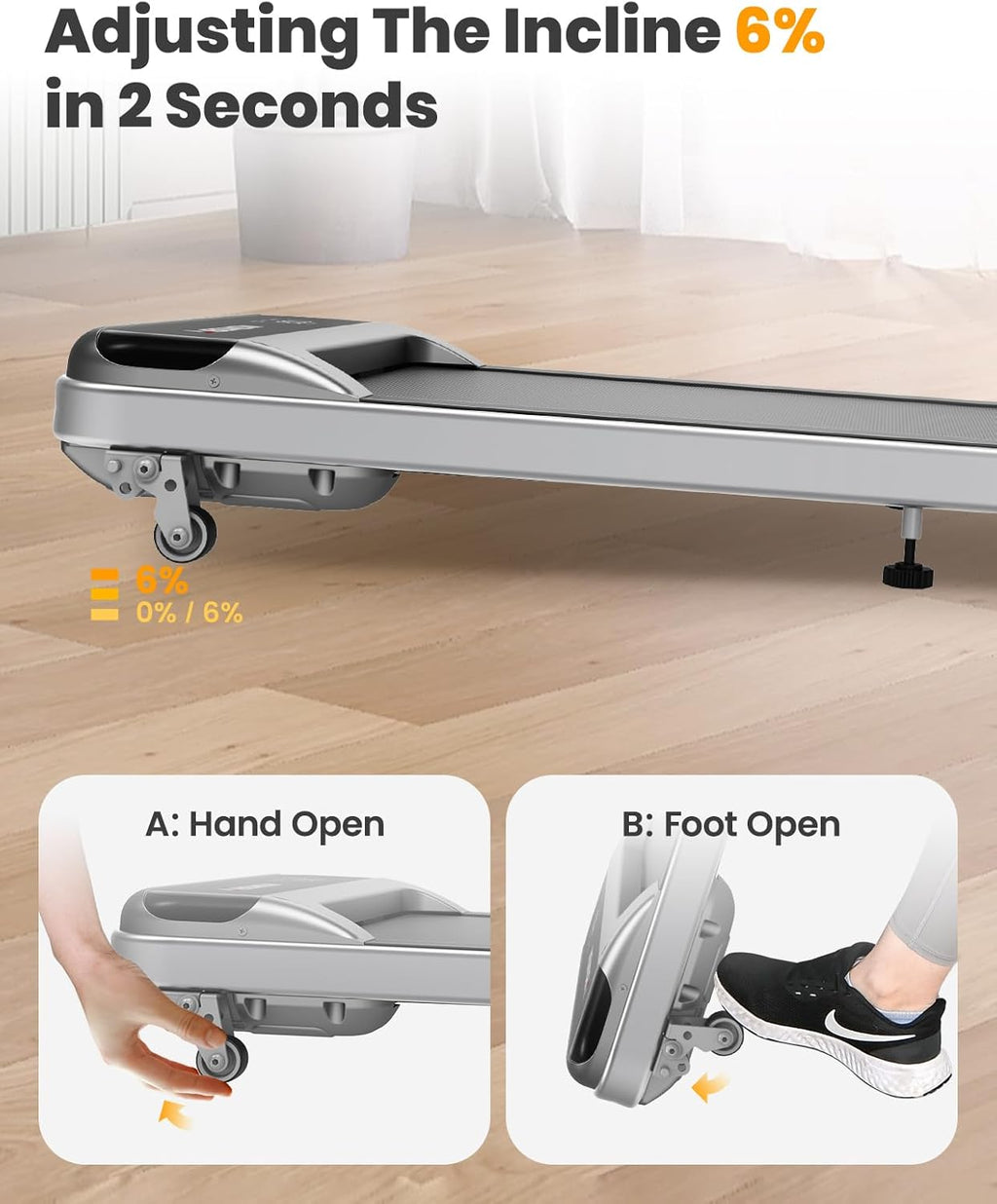 Under Desk Treadmill with Remote Control Q18119