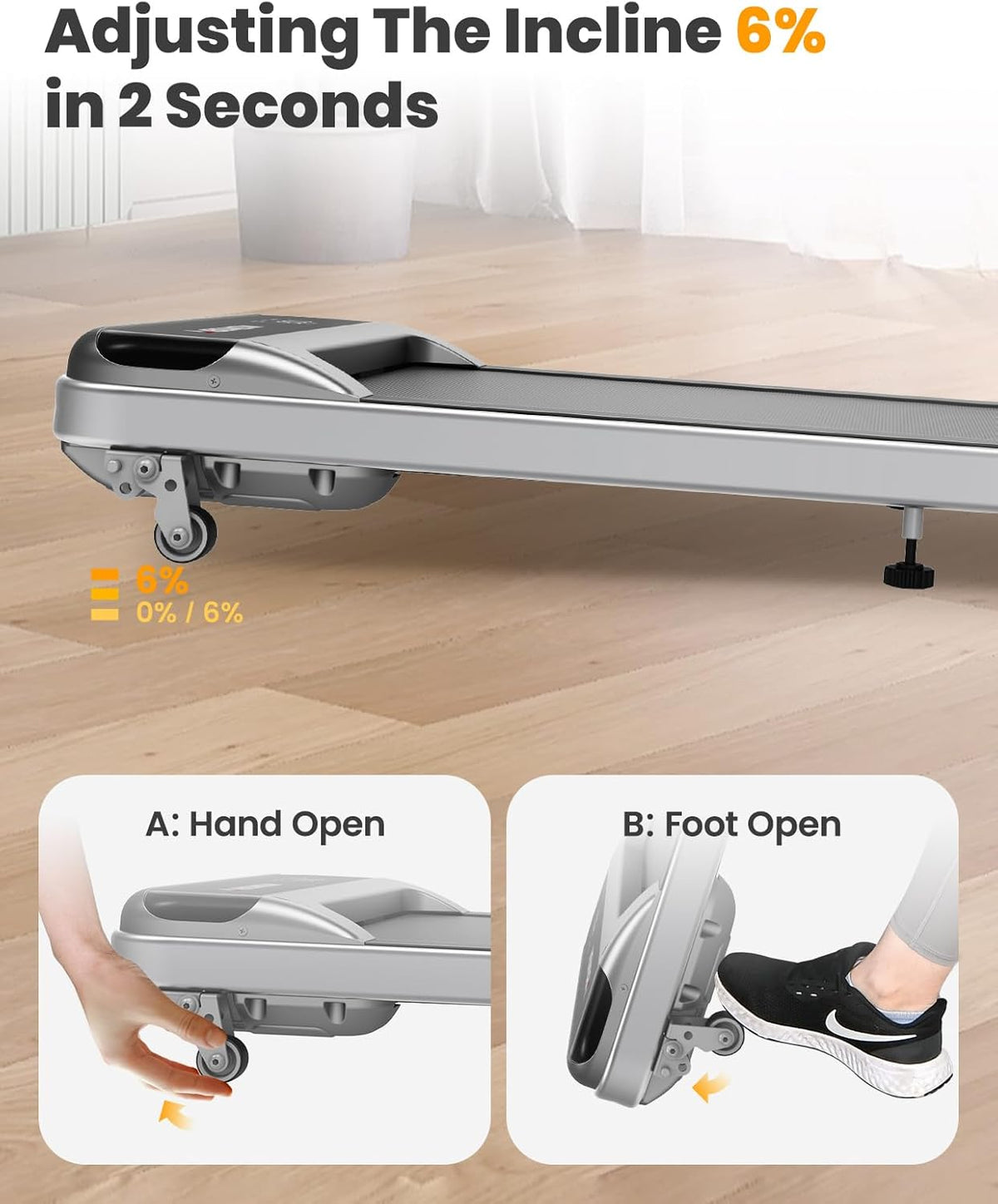 Under Desk Treadmill with Remote Control Q18119