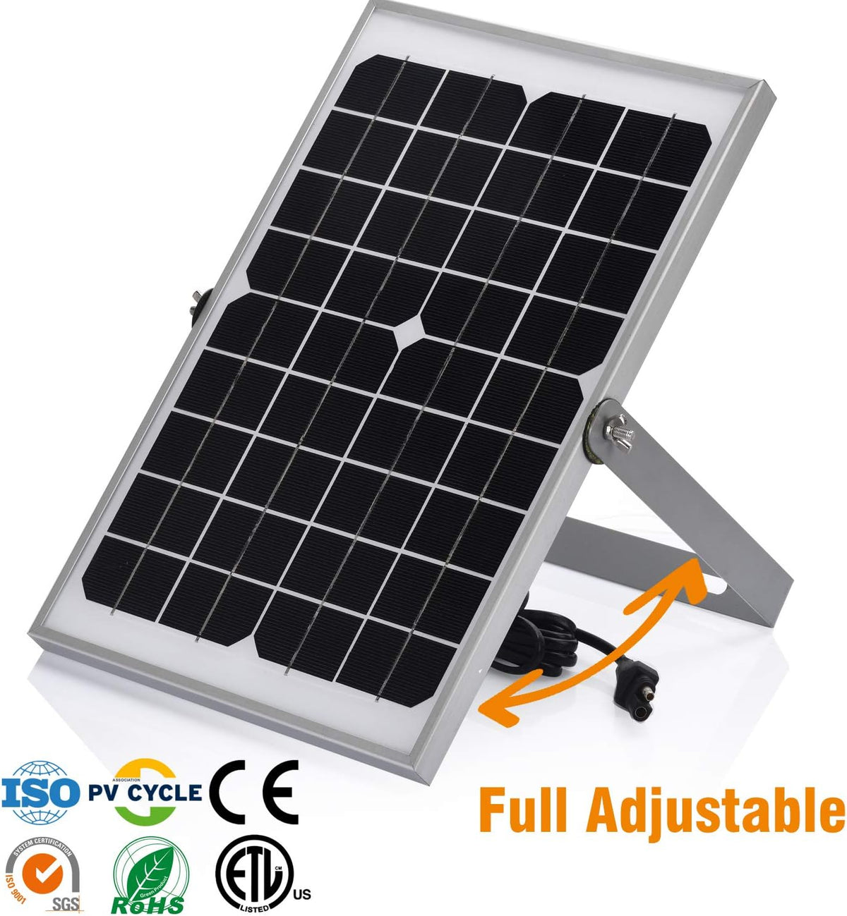 12V 10 Watt Solar Battery Charger with MPPT Charge Controller, SAE Cable Kits Pack of 2 L3936