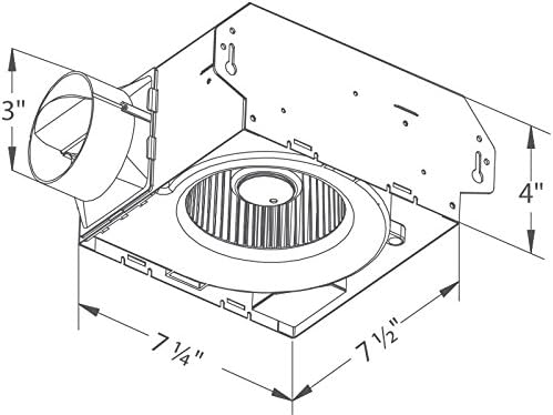 White Exhaust Bath Fan B5669