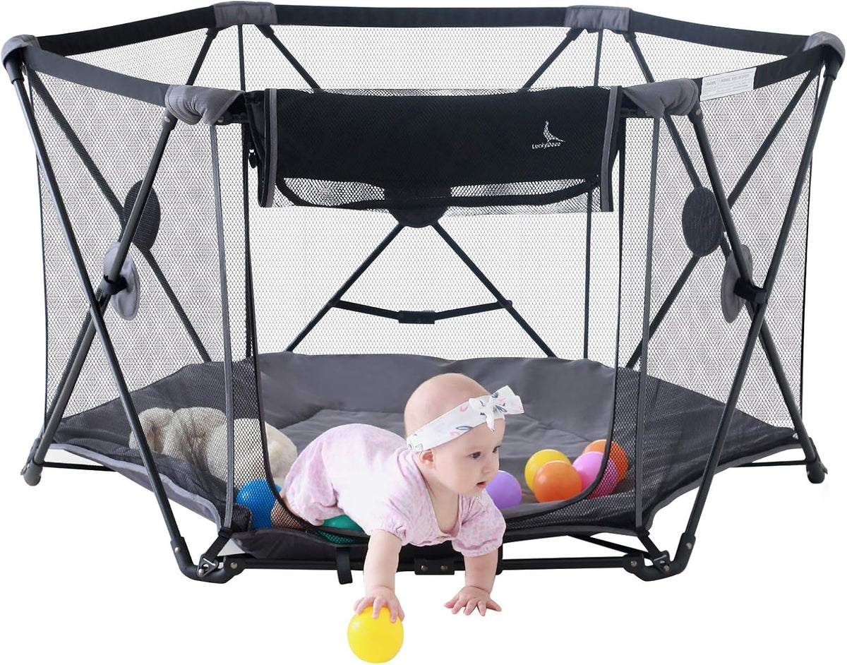 Portable Playpen for Infants and Toddlers with Padded Floor T7152