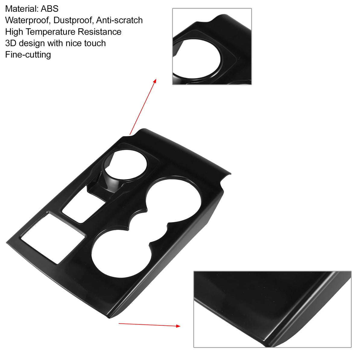 Black Gear Shift Panel Trim Cover Sticker Decal J554461