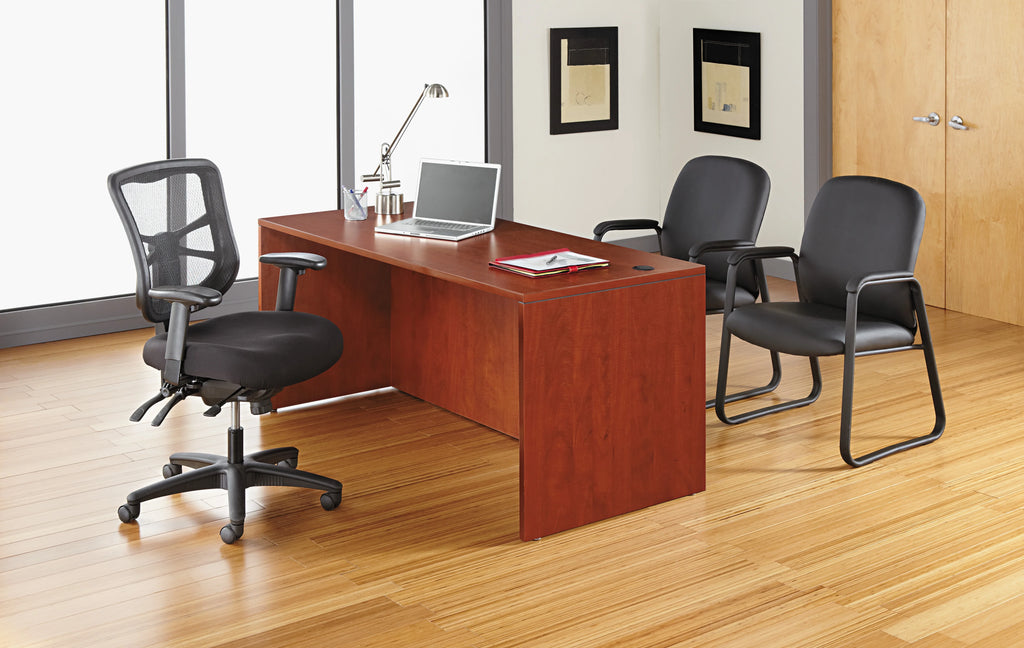 Black Leather Guest Chair D71473