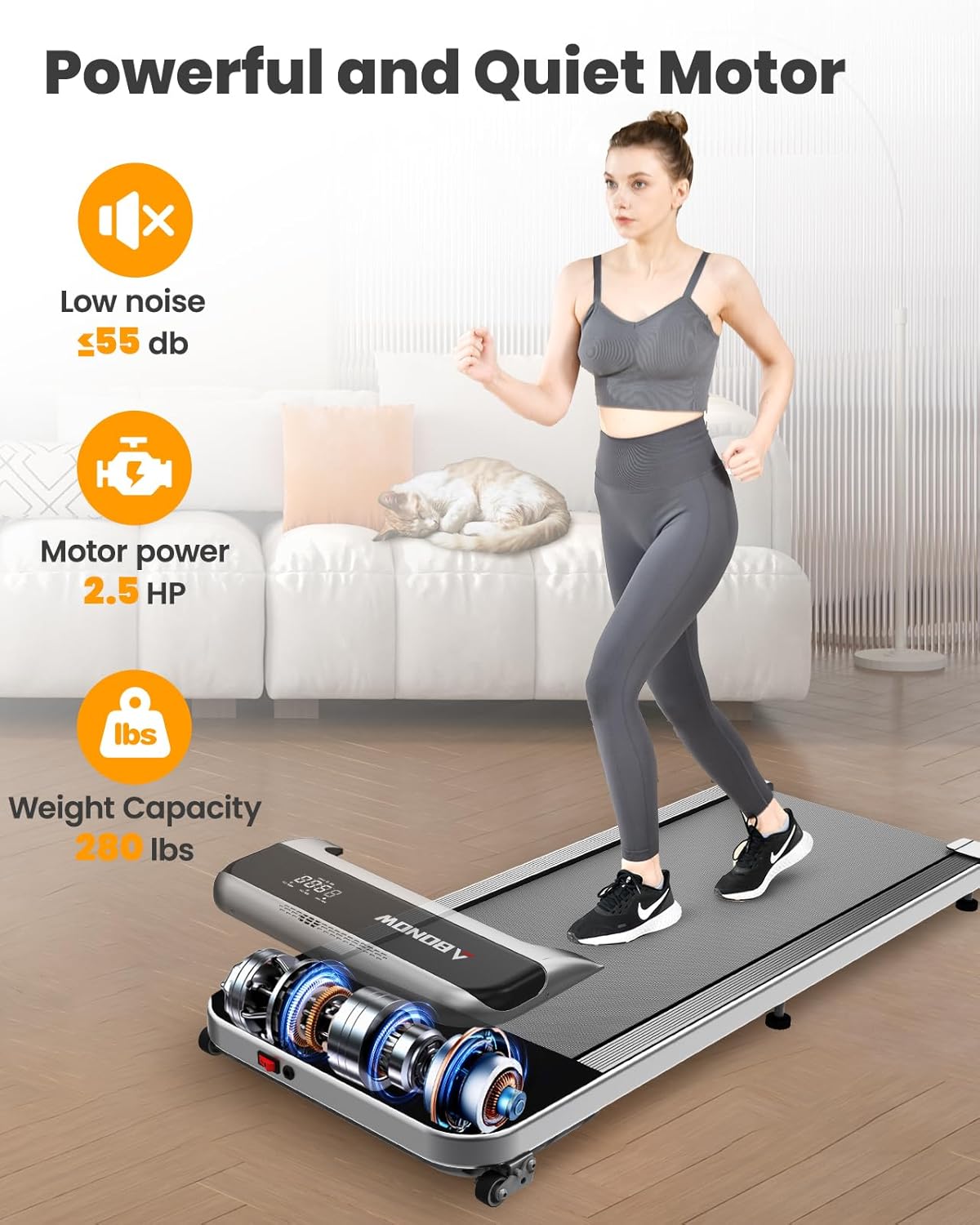 Under Desk Treadmill with Remote Control Q18119