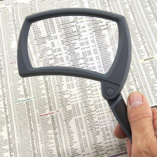 LED Lighted 2X Power Rectangular Magnifier C873
