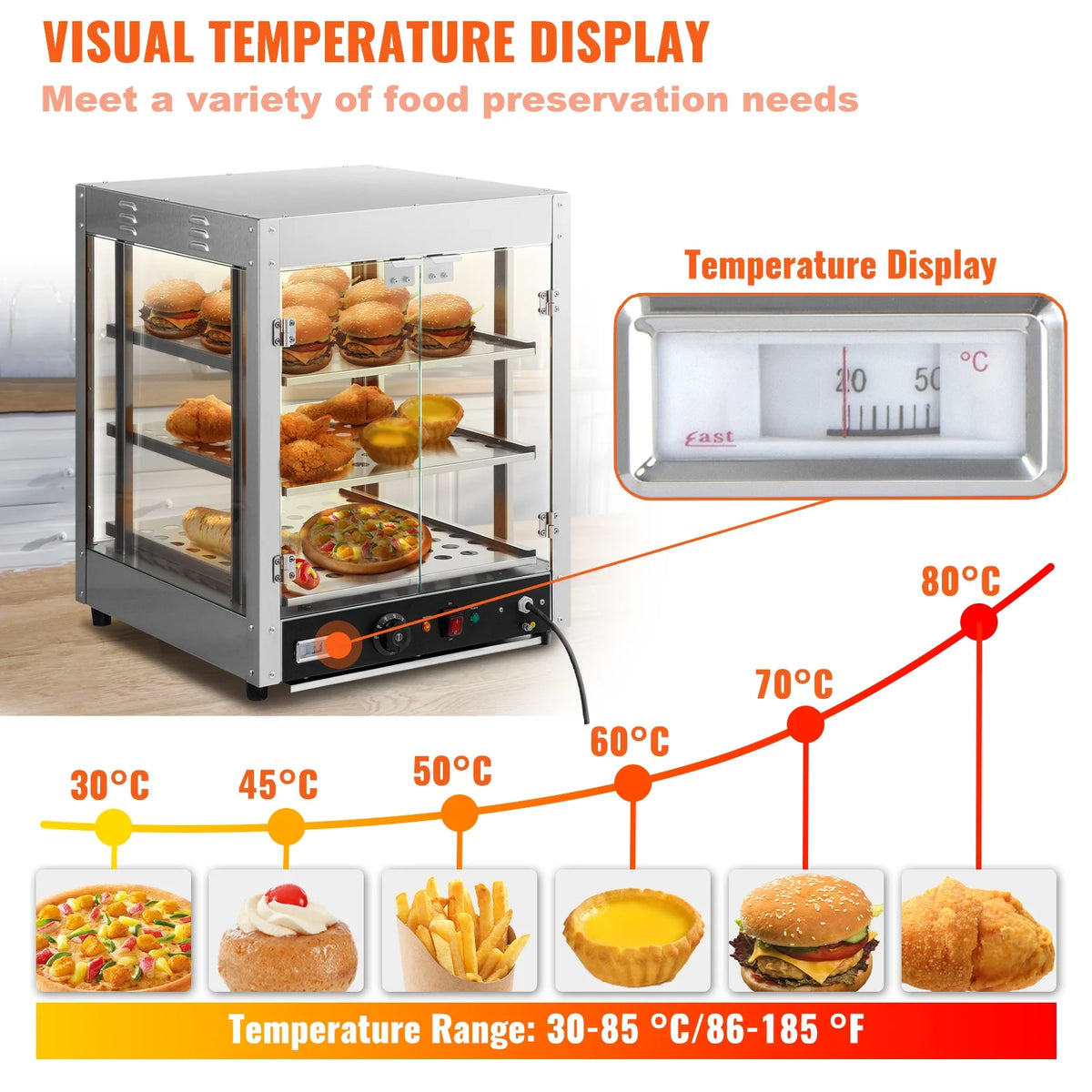 3-Tier Commercial Food Warmer with Water Tray D243709
