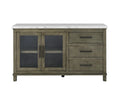 Rustic Indoor Sideboard with White Marble Top S232