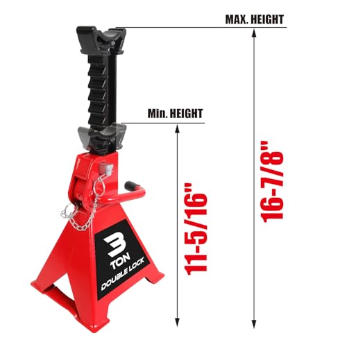 2 Ton Capacity Steel Car Jack Stands, 1 Pair L285480
