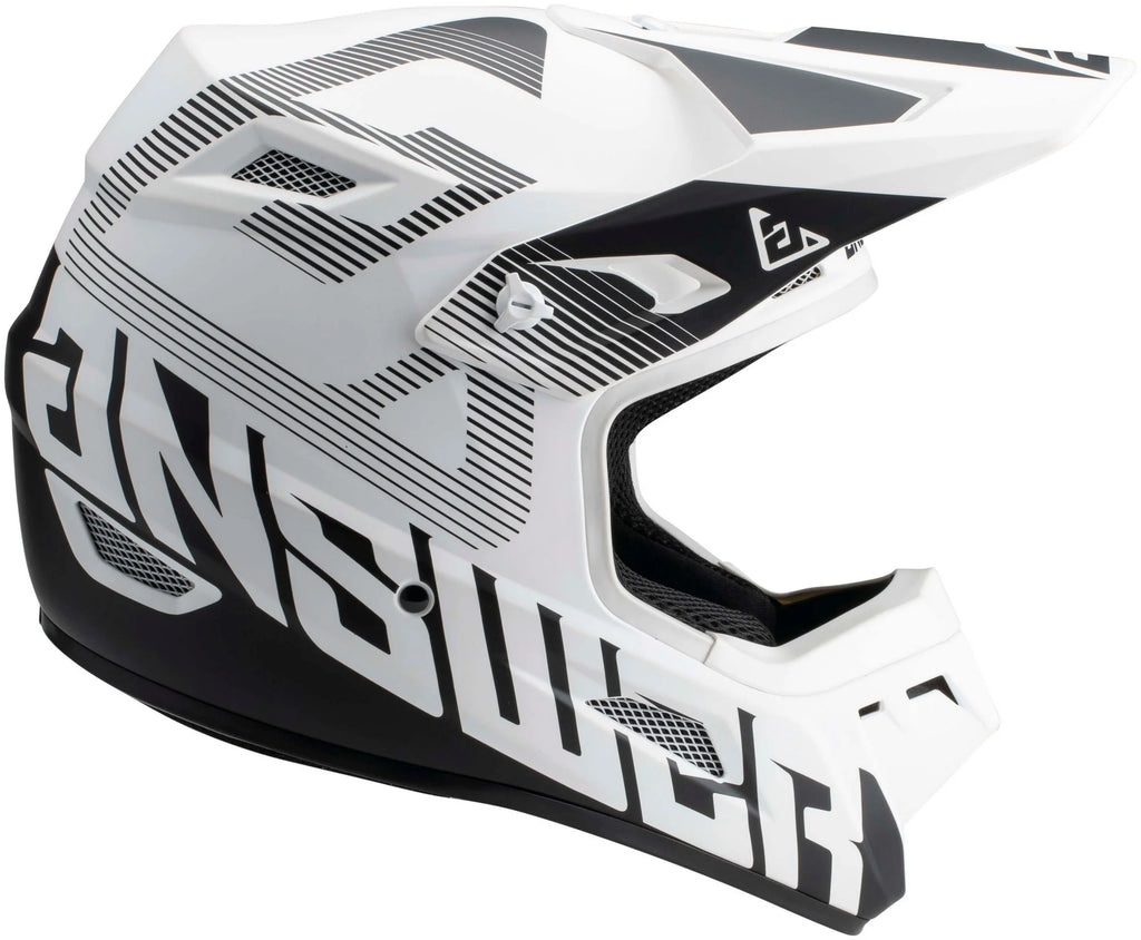 White/Black Offroad Helmet Y12930