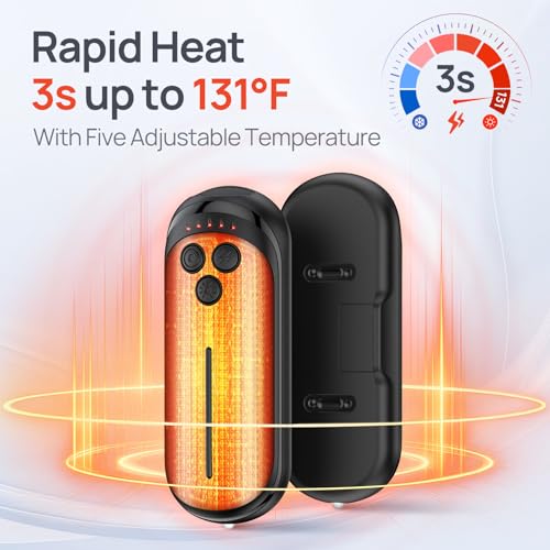 Rechargeable Hand Warmers 2 Pack, 6000mAh Electric Hand Warmer D12562