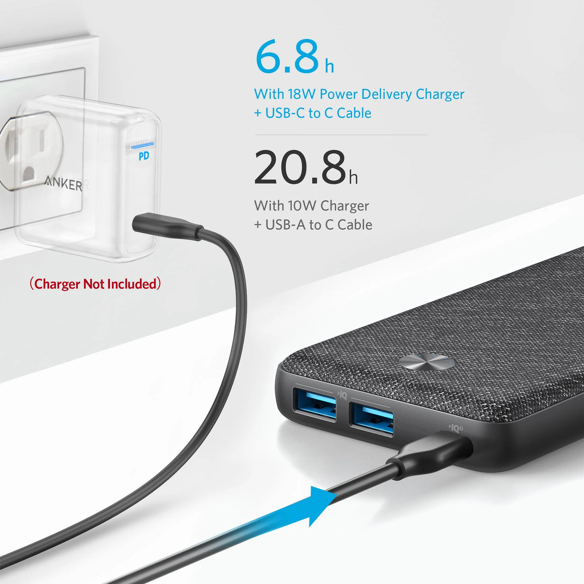 Black Portable Battery Charger F148