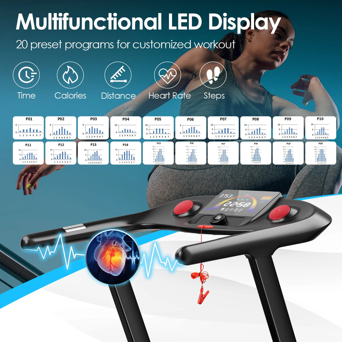4.75HP Folding Electric Treadmill C578