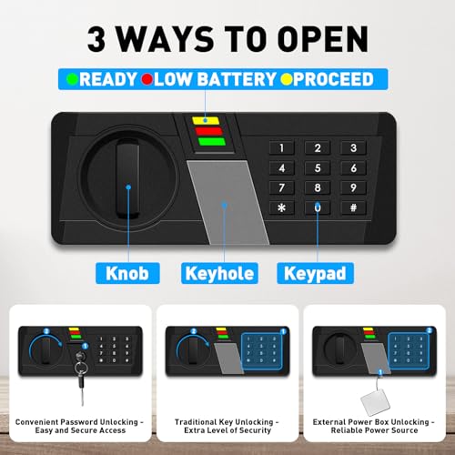 1.2 Cu Ft Electronic Keypad Security Safe Steel Construction Digital Safe B27743
