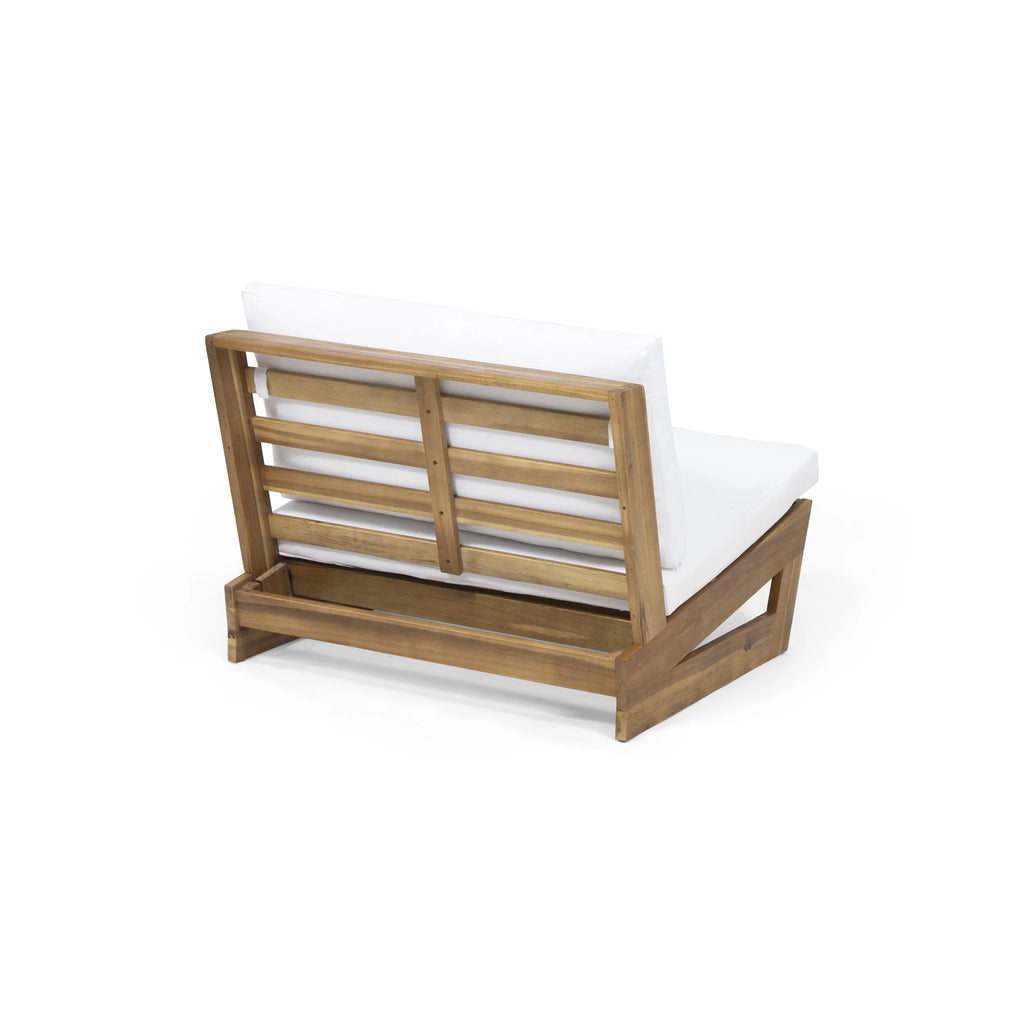 Acacia Wood Club Chairs with Cushions, Set of 2 R8431