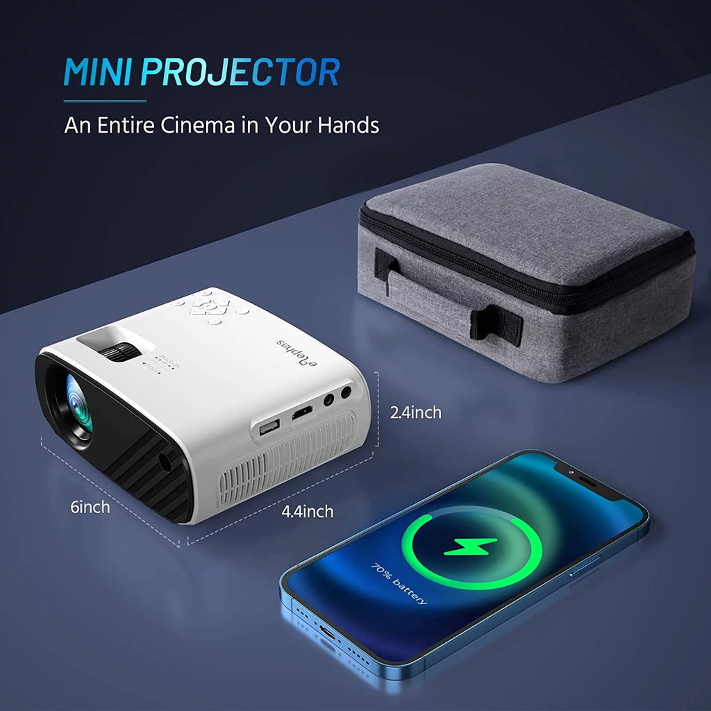 Mini Projector 1080P HD LED 200" Display Z67635