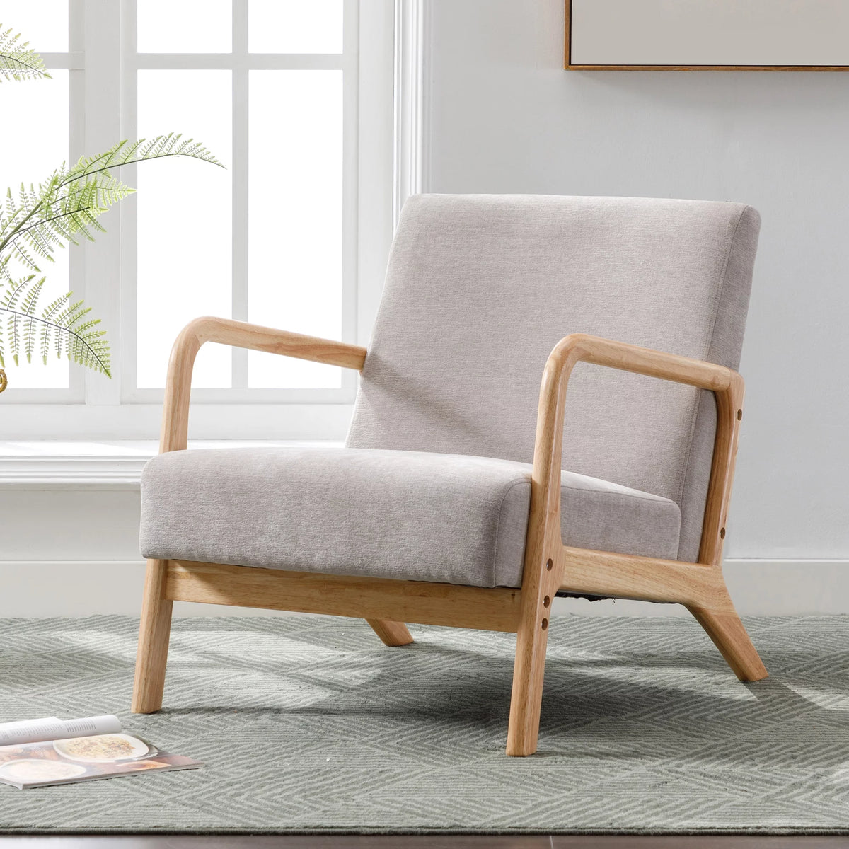 Mid Century Modern Chenille Accent Chair B62065