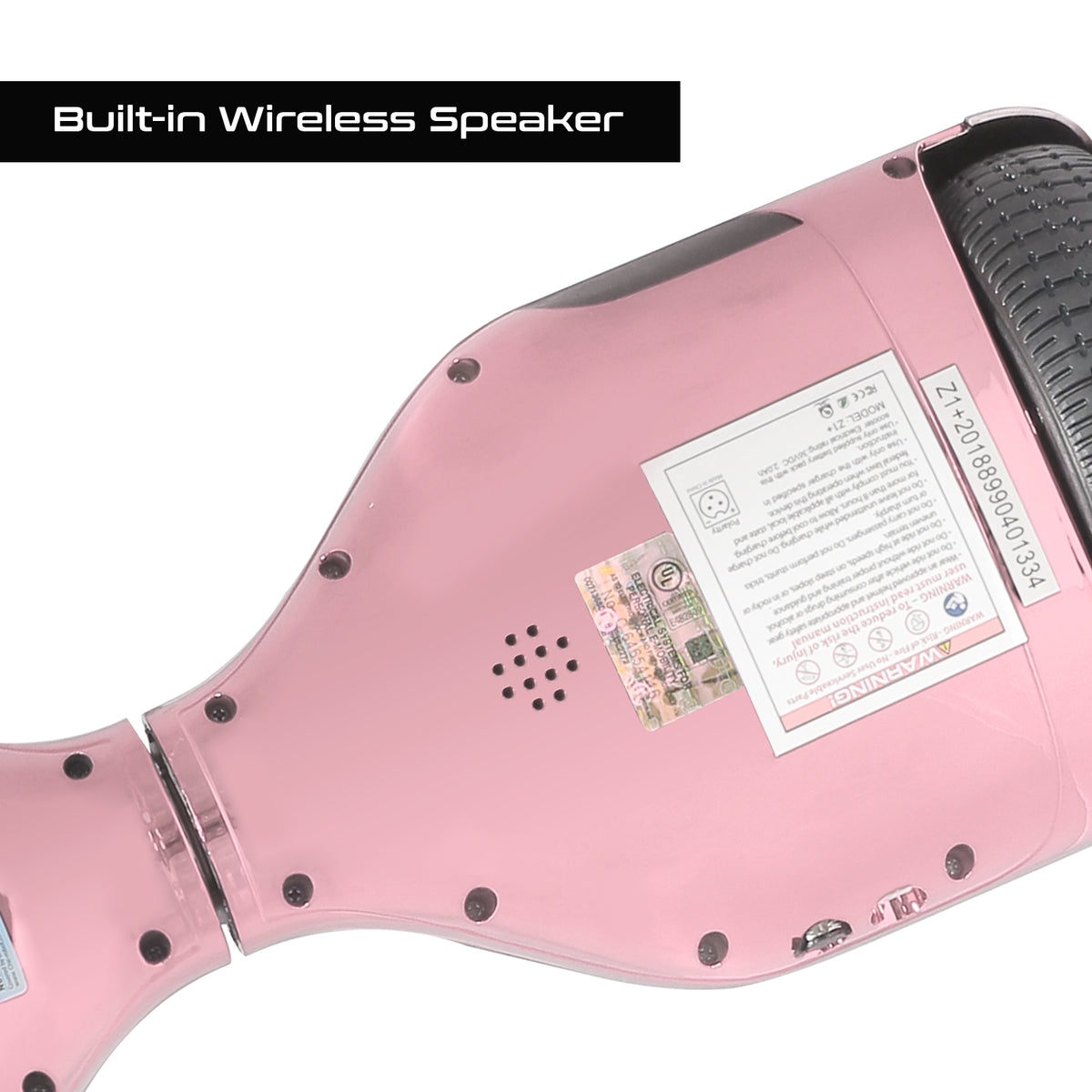 Pink Chrome Self Balancing Electric Scooter with LED Lights K7274