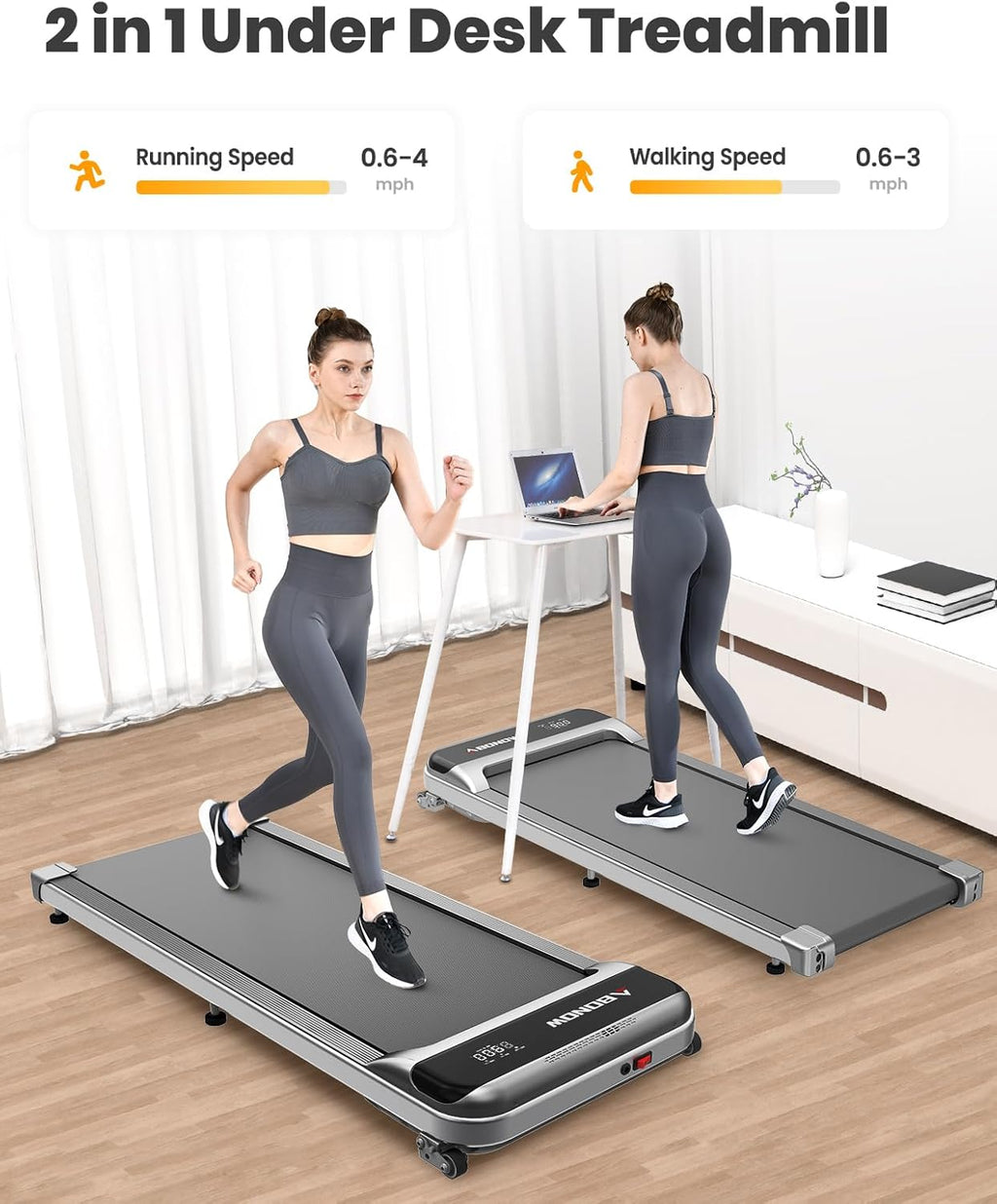 Under Desk Treadmill with Remote Control Q18119