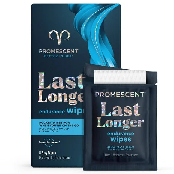 Last Longer Wipes, 5 Count K71034