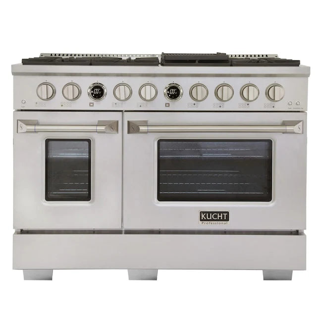 48 6.7 cu. ft. 8 Burner Propane Gas Dual Fuel Range Stainless Steel V553915