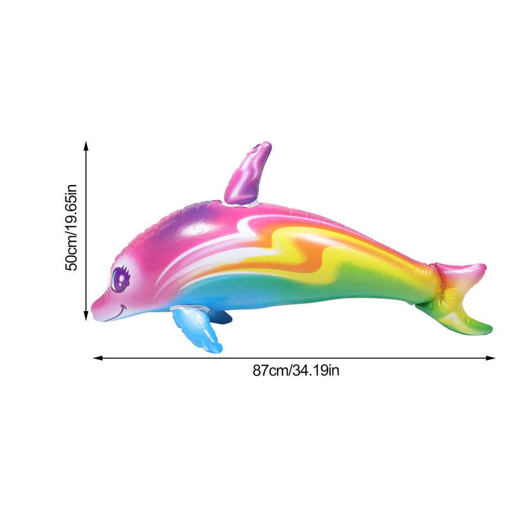 2 Pcs Inflatable Dolphin Toy Swimming Pool Learning Toys K586