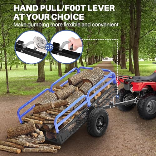 Heavy Duty Steel ATV Dump Trailer with Removable Sides and 2 Tires R714030