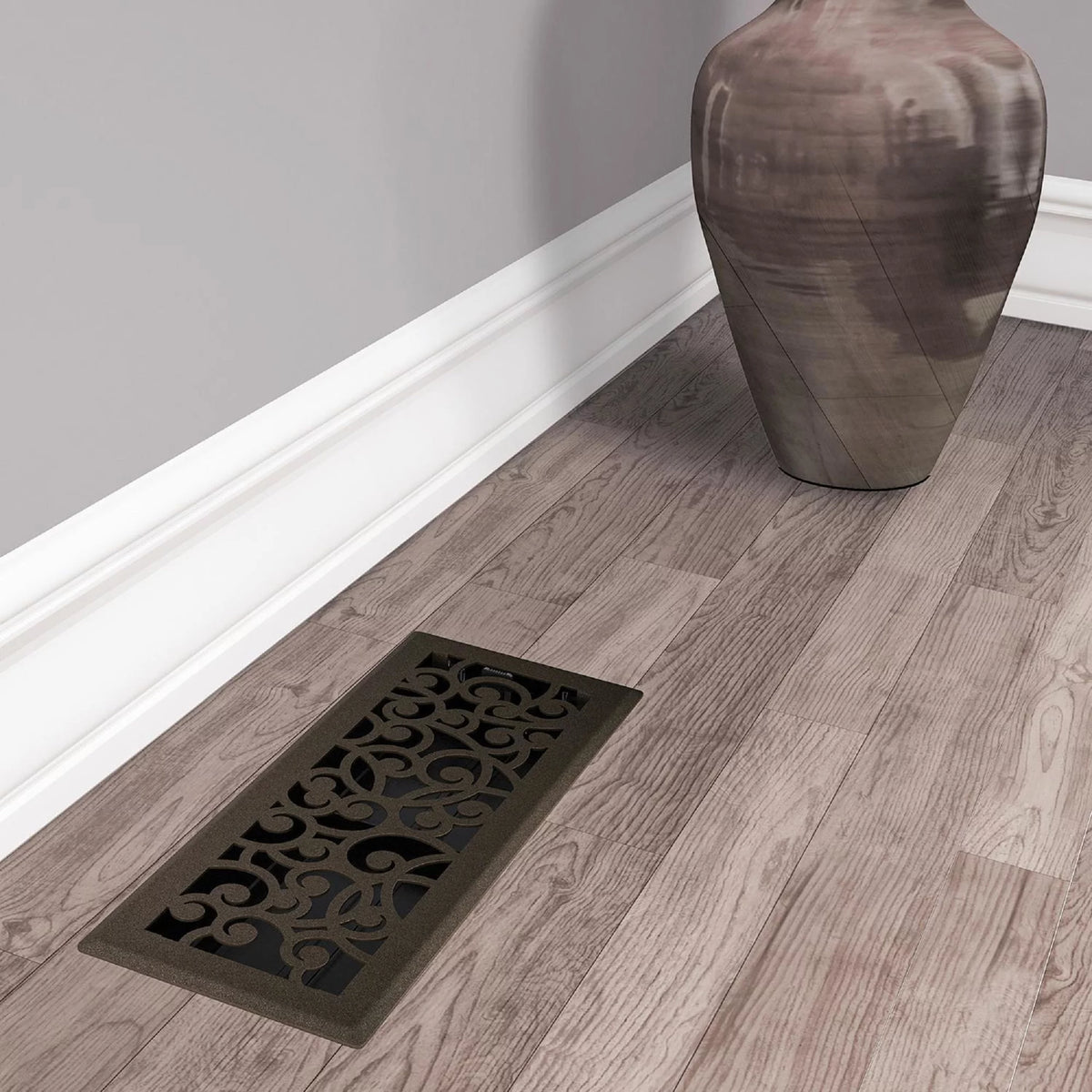 4in x 12in Metal Rectangular Air Floor Register 5 PACK F25384