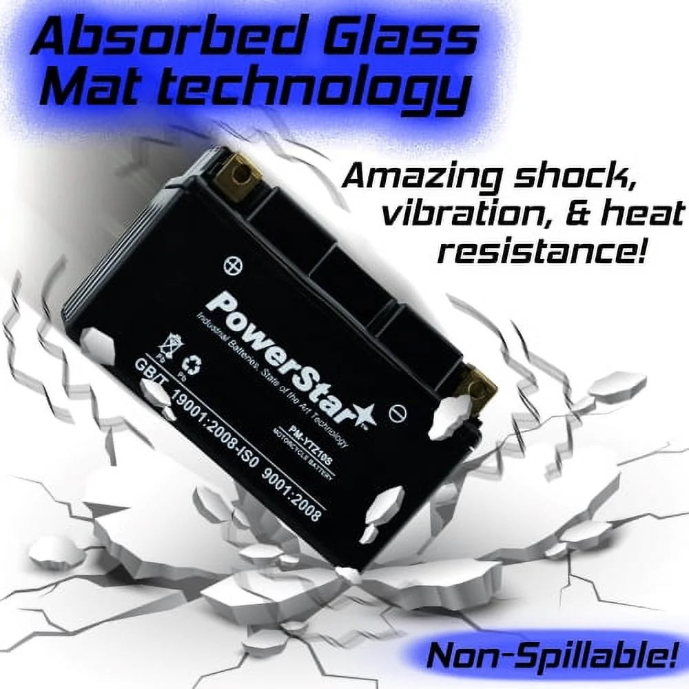 Motorcycle Battery Compatible with Kawasaki Ninja ZX-10R 2016 to 2019 F70971