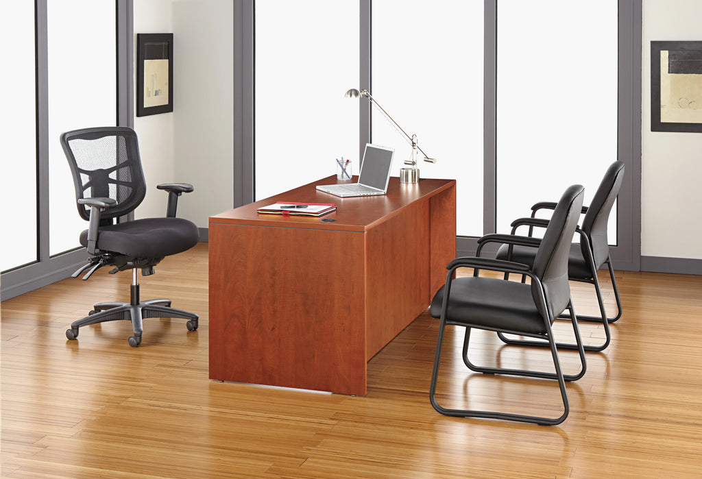 Black Leather Guest Chair D71473