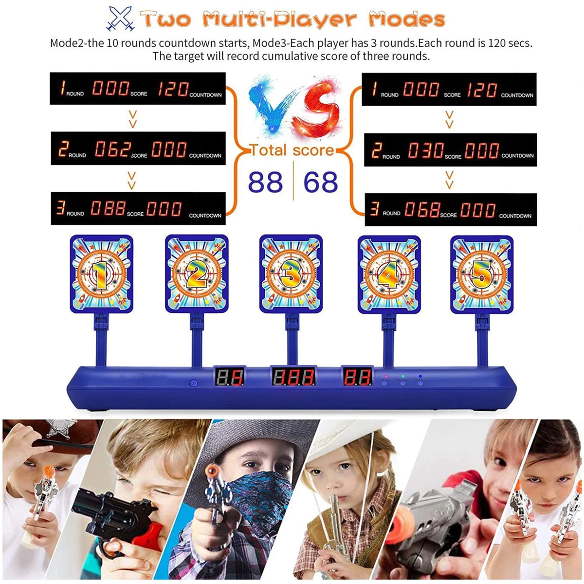 Electronic Shooting Targets for Nerf Guns Practice Q4462
