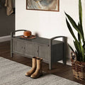 Farmhouse Gray Wood Storage Bench L231163
